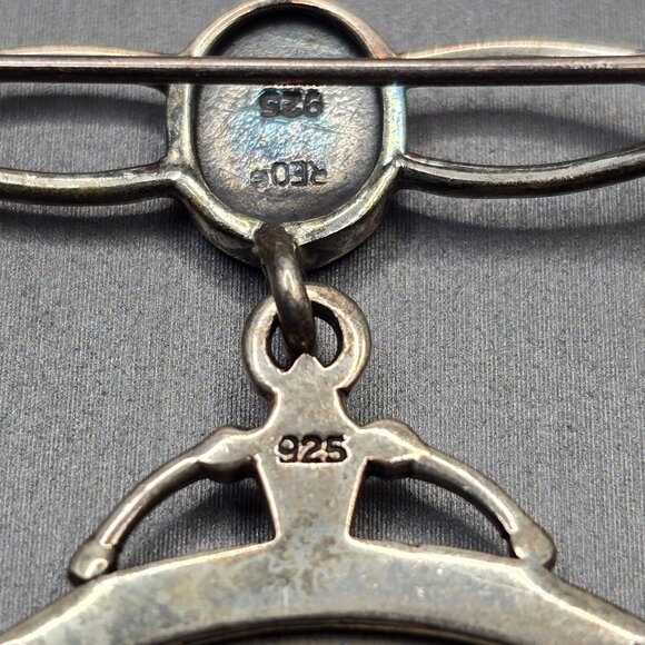 VTG Sterling Silver Photo Brooch 2x1.5" Glass Frame Signed REO 8.35g USA Made - Picture 4 of 7